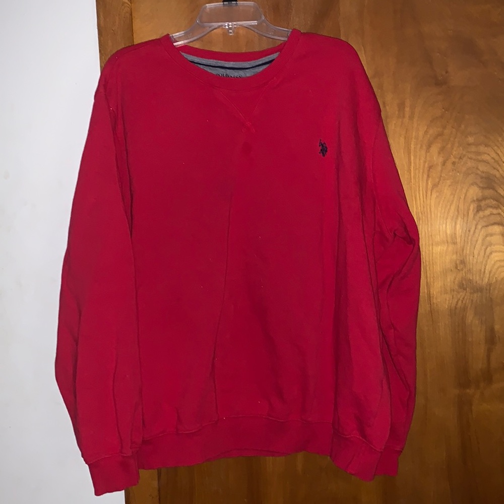 Red 2XL U.S. Polo Assn. Crewneck